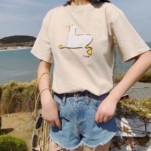 Duck Printed Short Sleeve T-Shirt
